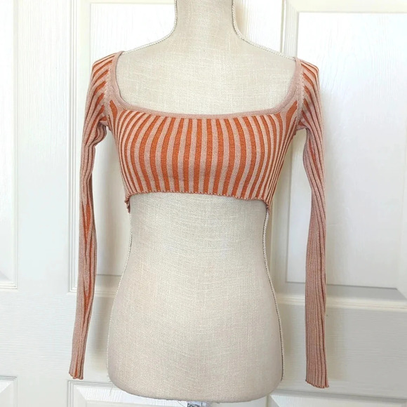 Peppermayo Exclusive - Aubrey Two-Tone Rib Top in Terracotta - Picture 3 of 6